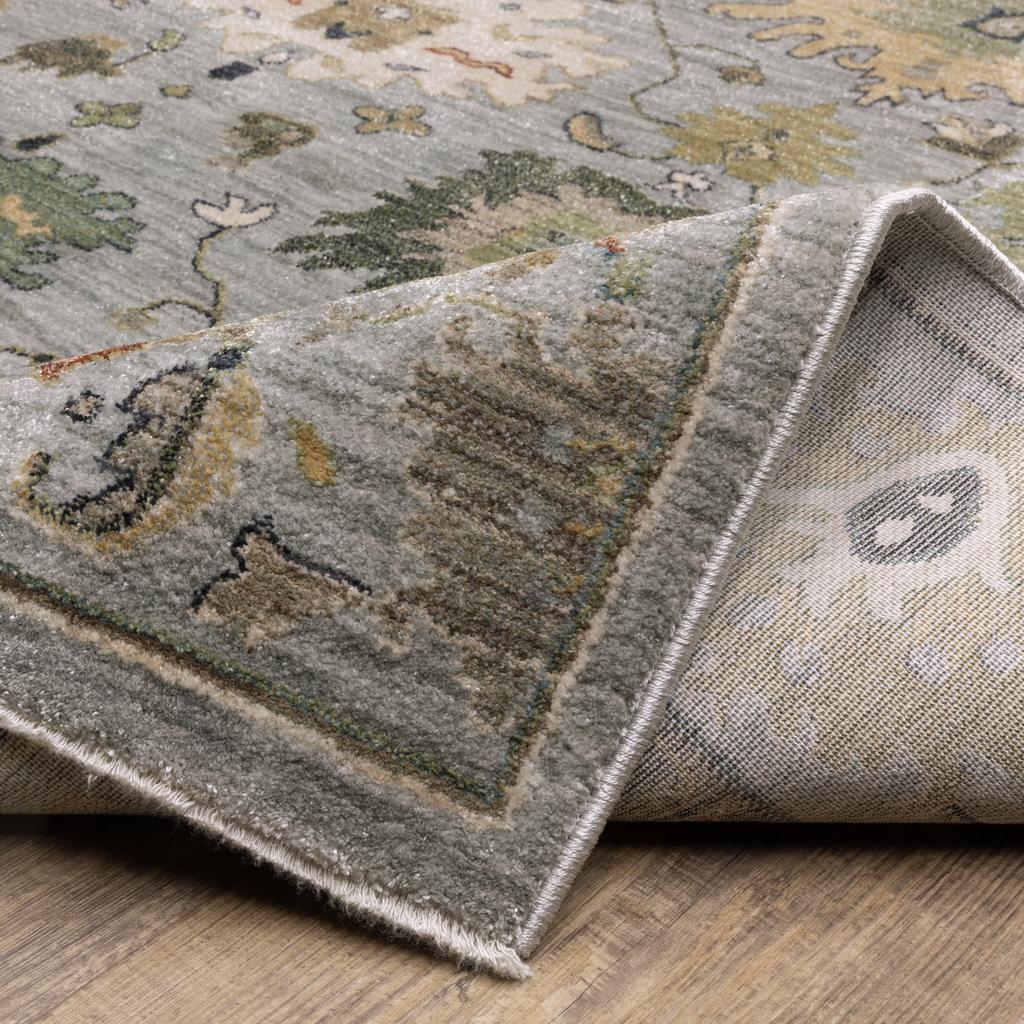 Oriental Weavers Eliana ELI03 Blue Rectangle Indoor Area Rug Floral Pattern-