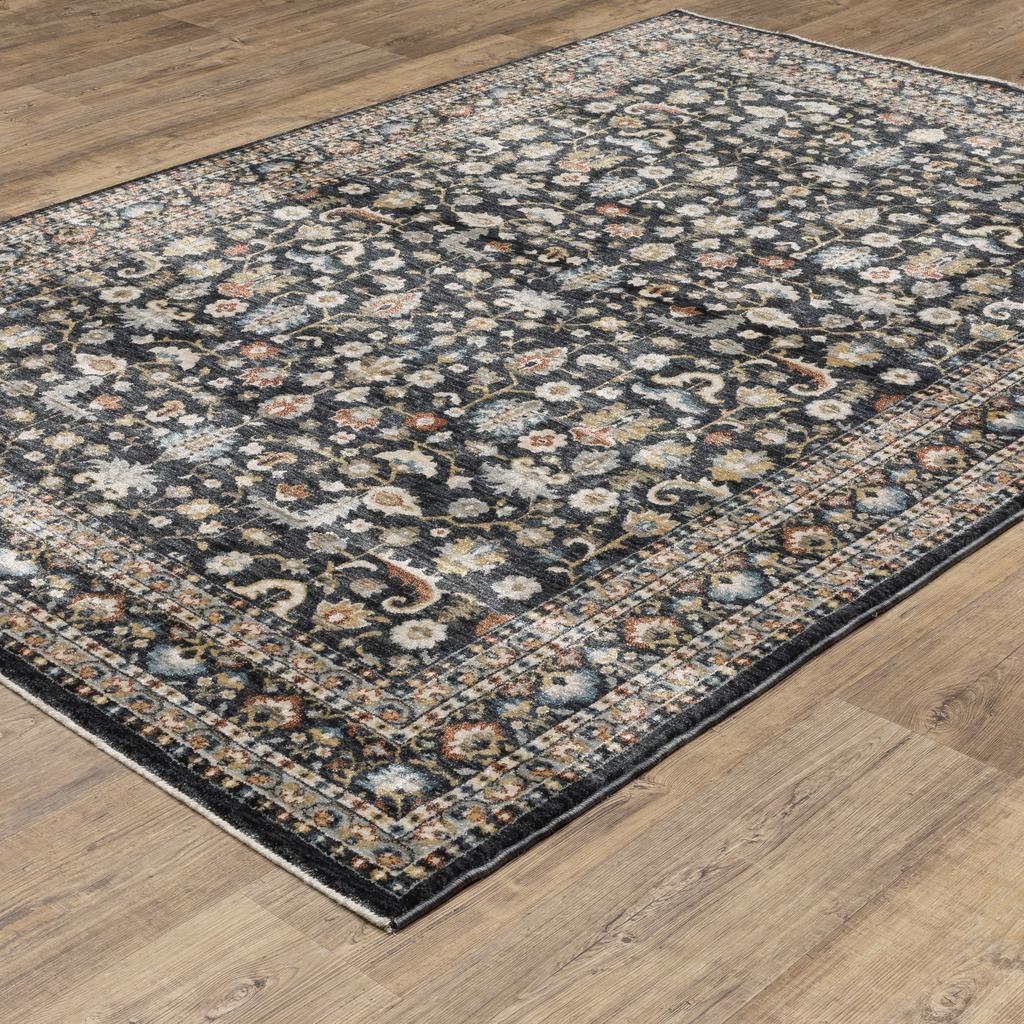 Oriental Weavers Eliana ELI04 Blue Rectangle Indoor Area Rug Oriental Pattern-