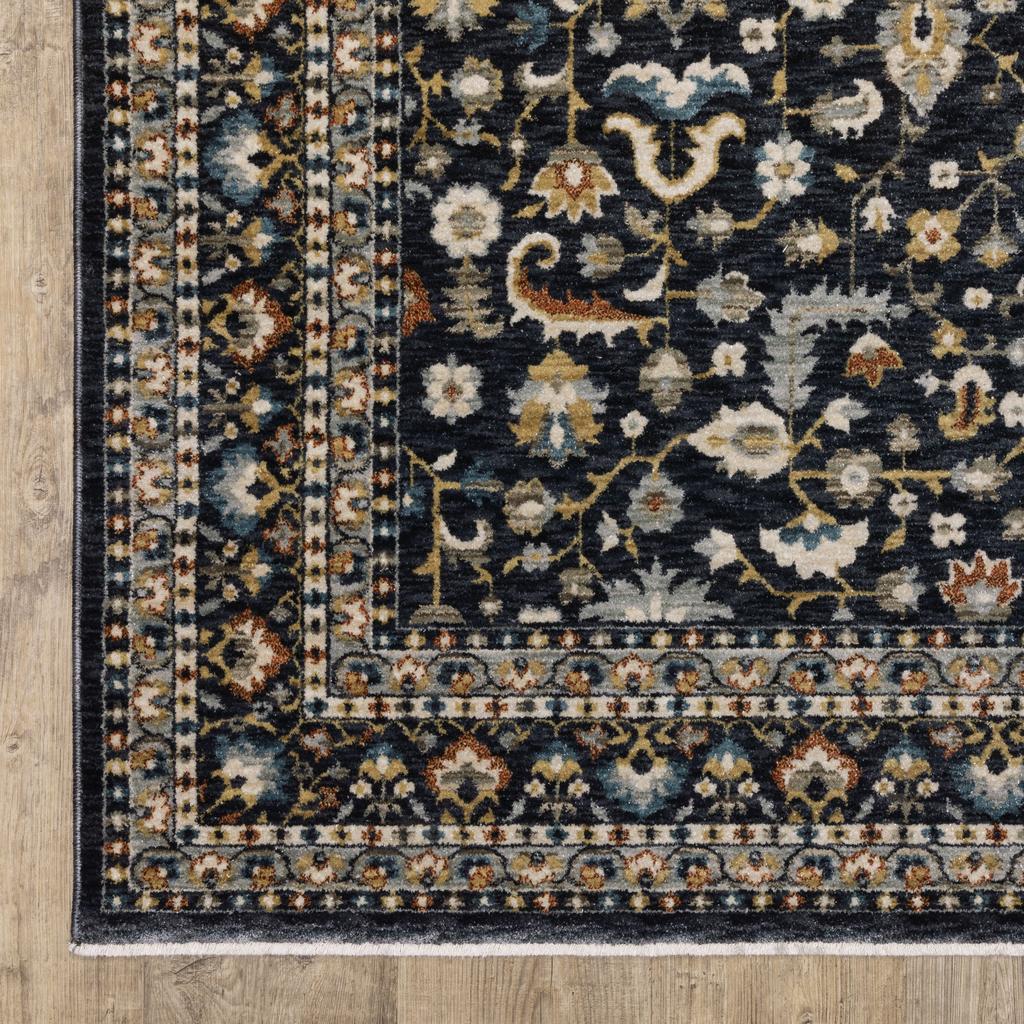 Oriental Weavers Eliana ELI04 Blue Rectangle Indoor Area Rug Oriental Pattern-