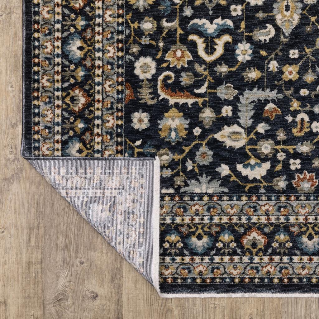 Oriental Weavers Eliana ELI04 Blue Rectangle Indoor Area Rug Oriental Pattern-