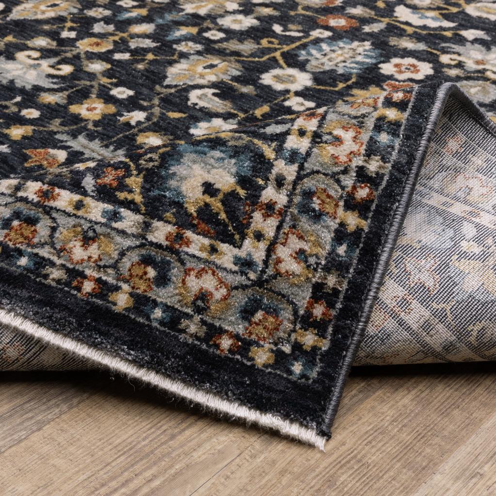 Oriental Weavers Eliana ELI04 Blue Rectangle Indoor Area Rug Oriental Pattern-