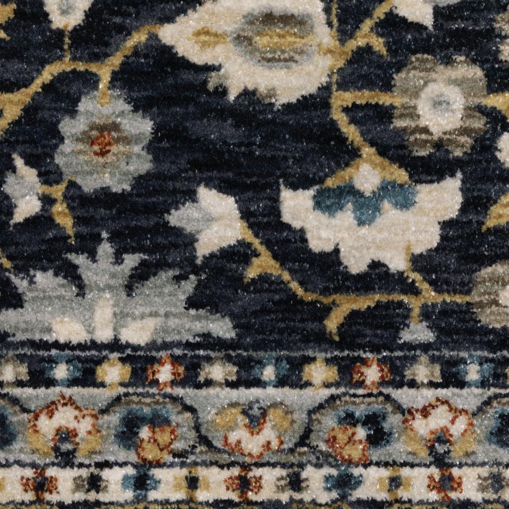 Oriental Weavers Eliana ELI04 Blue Rectangle Indoor Area Rug Oriental Pattern-