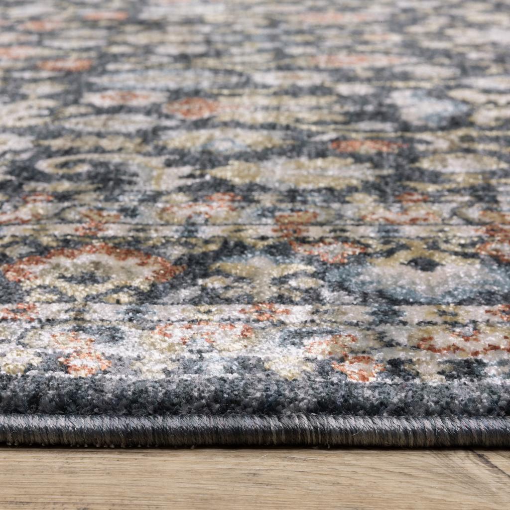 Oriental Weavers Eliana ELI04 Blue Rectangle Indoor Runner Oriental Pattern-