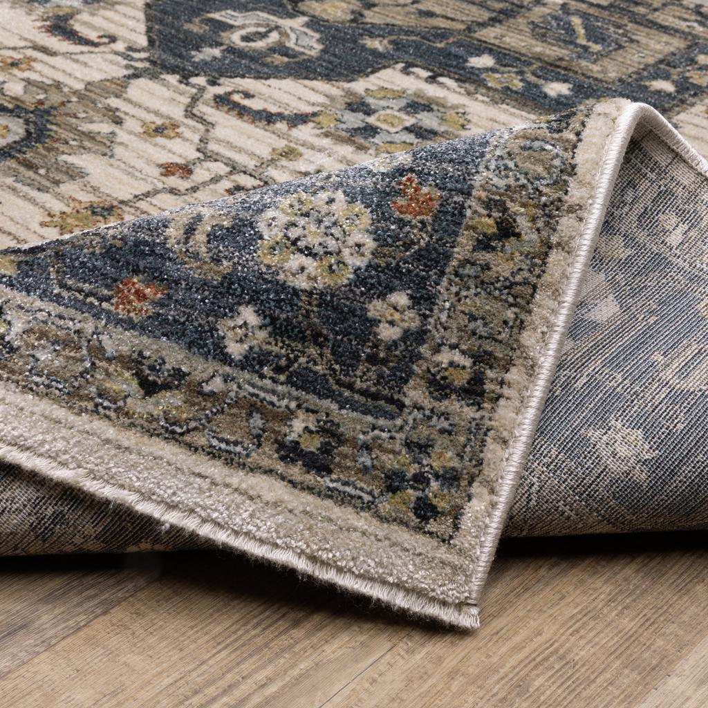 Oriental Weavers Eliana ELI05 Blue Rectangle Indoor Runner Oriental Pattern-