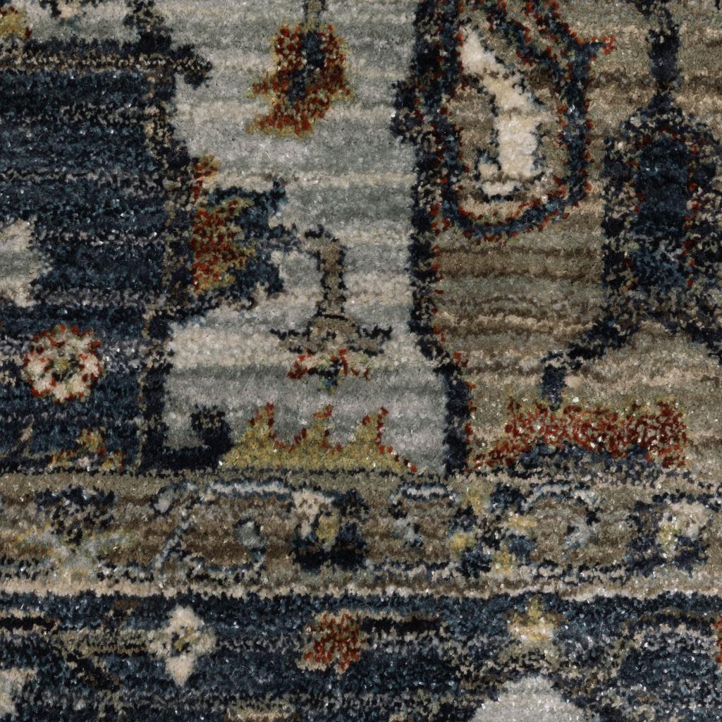 Oriental Weavers Eliana ELI05 Blue Rectangle Indoor Runner Oriental Pattern-