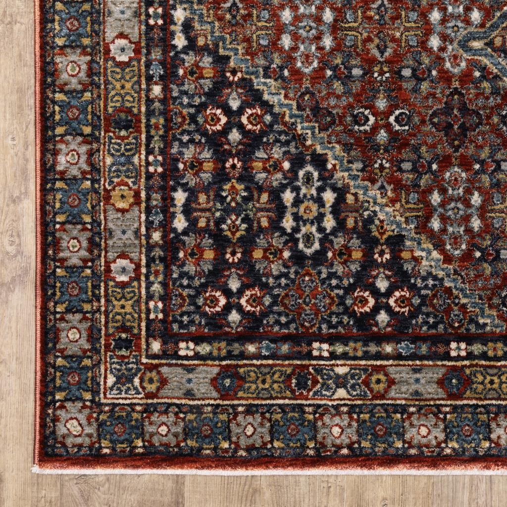 Oriental Weavers Eliana ELI06 Red Rectangle Indoor Runner Oriental Pattern-