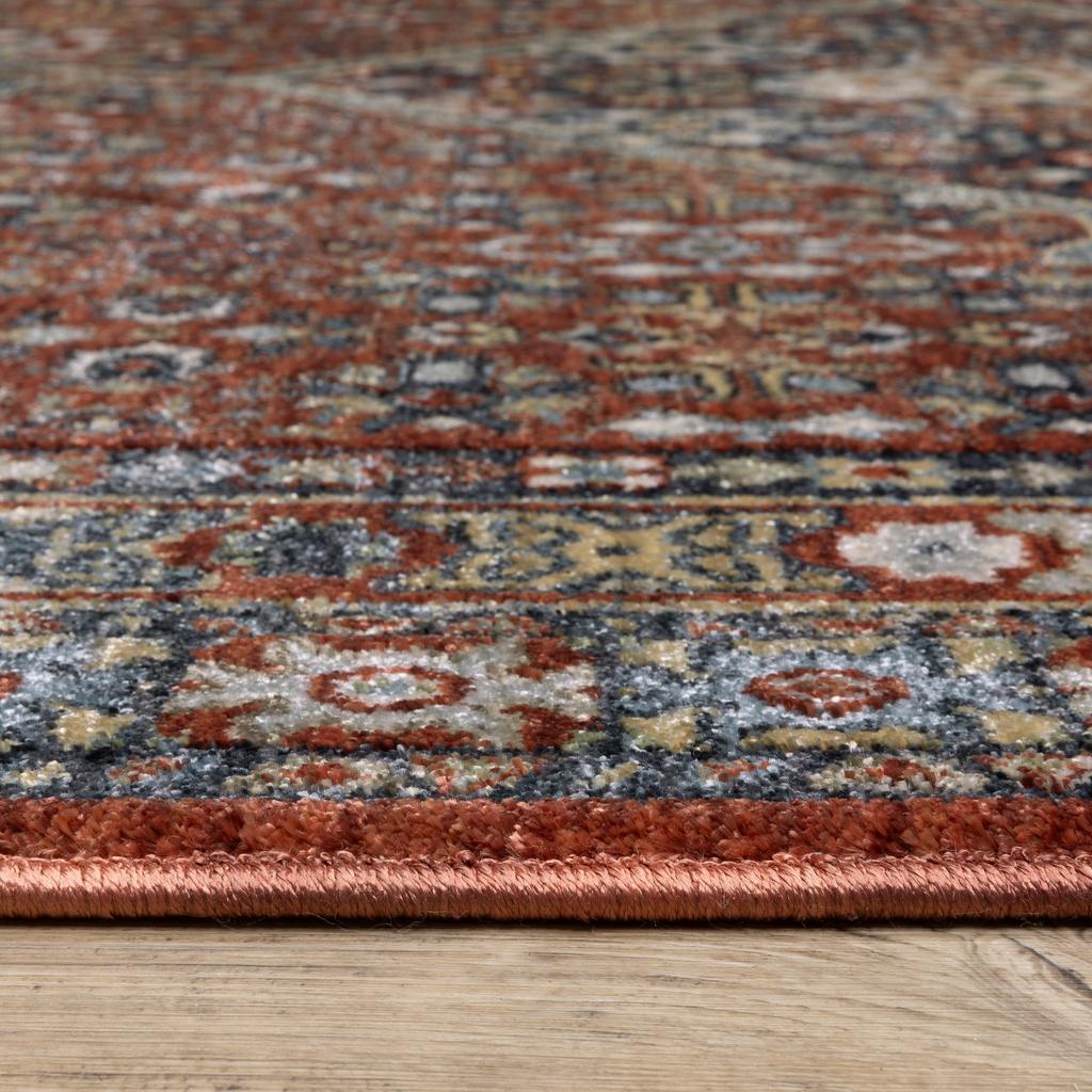 Oriental Weavers Eliana ELI06 Red Rectangle Indoor Runner Oriental Pattern-