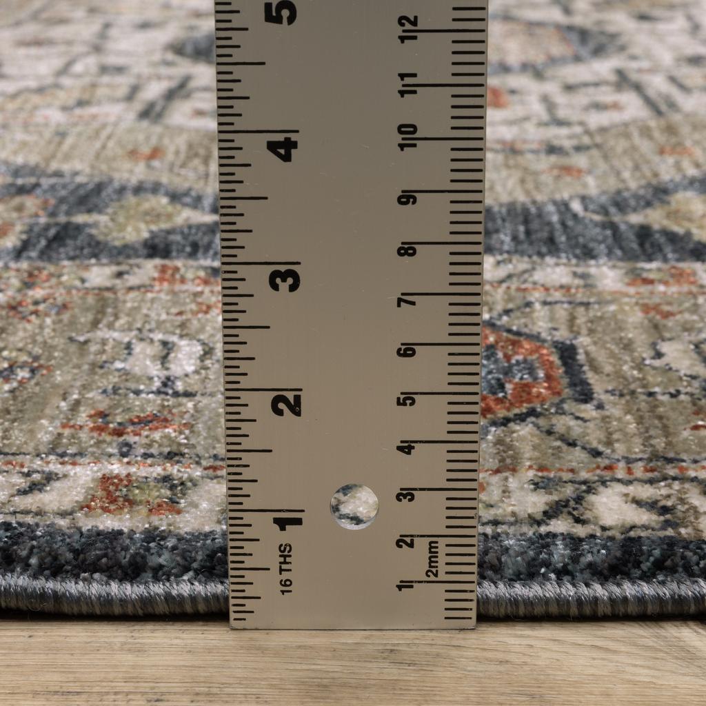 Oriental Weavers Eliana ELI07 Blue Rectangle Indoor Area Rug Oriental Pattern-