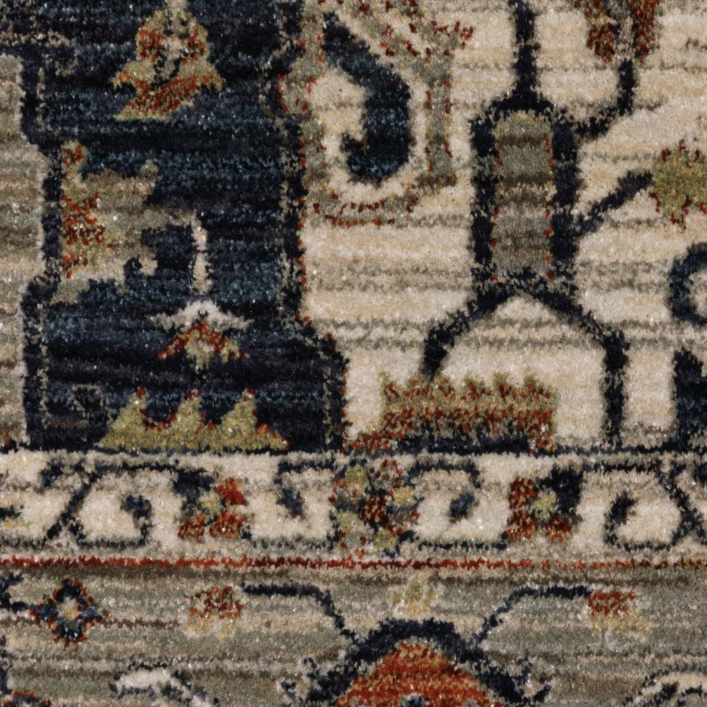 Oriental Weavers Eliana ELI07 Blue Rectangle Indoor Runner Oriental Pattern-