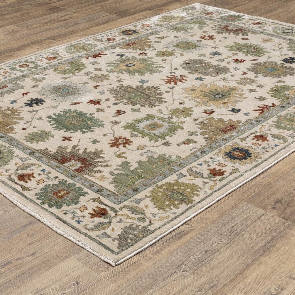 Oriental Weavers Eliana ELI10 Ivory Rectangle Indoor Area Rug Floral Pattern-