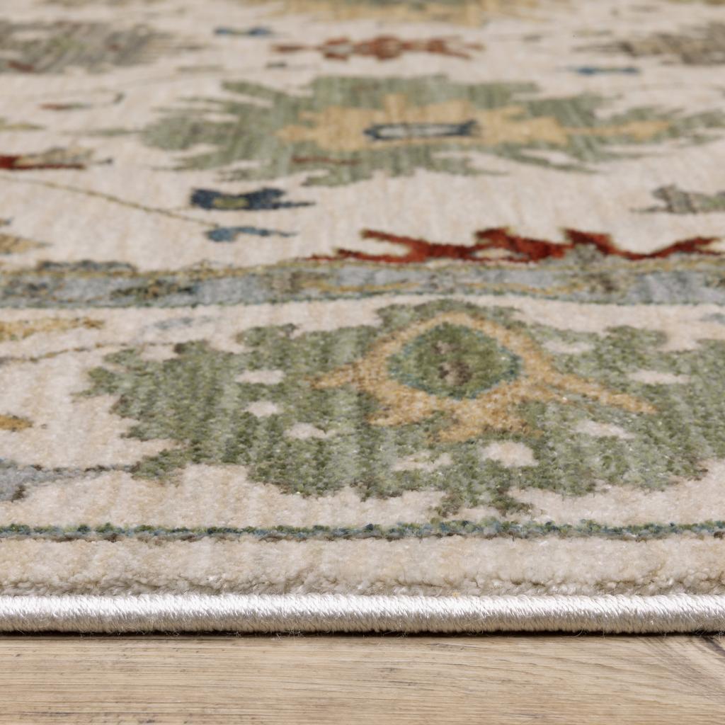 Oriental Weavers Eliana ELI10 Ivory Rectangle Indoor Area Rug Floral Pattern-