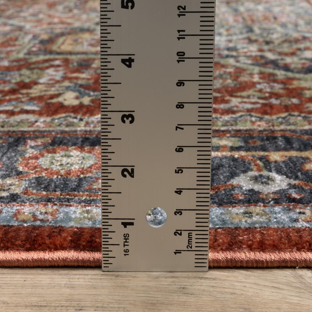 Oriental Weavers Eliana ELI11 Red Rectangle Indoor Runner Oriental Pattern-
