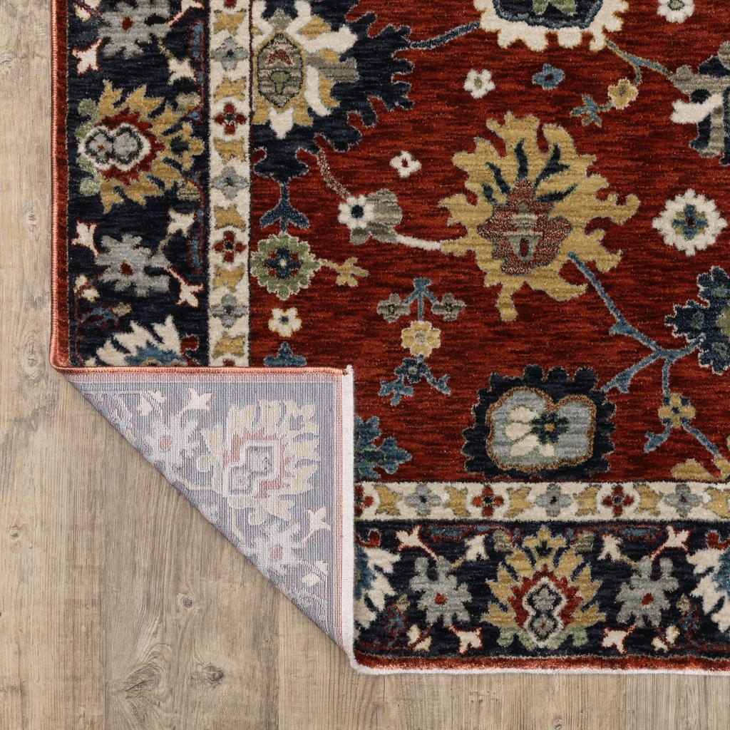 Oriental Weavers Eliana ELI12 Red Rectangle Indoor Runner Oriental Pattern-