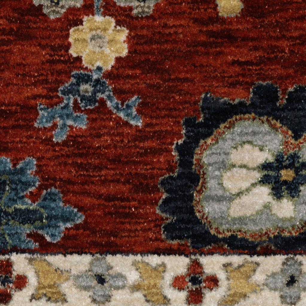Oriental Weavers Eliana ELI12 Red Rectangle Indoor Runner Oriental Pattern-