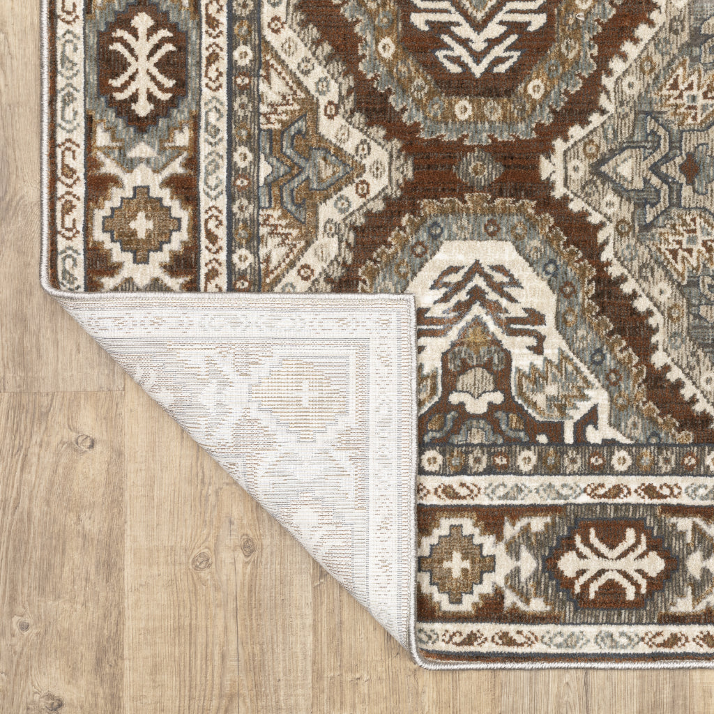 Oriental Weavers Ellington ELL03 Multicolor Rectangle Indoor Area Rug - Opulent Stain Resistant Traditional Rug with Medallion Design-