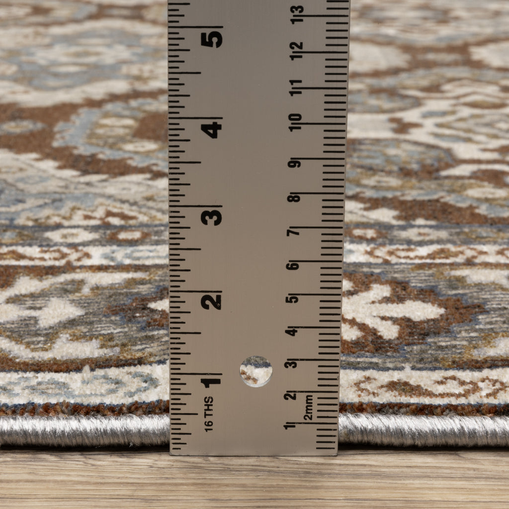 Oriental Weavers Ellington ELL03 Multicolor Rectangle Indoor Area Rug - Opulent Stain Resistant Traditional Rug with Medallion Design-