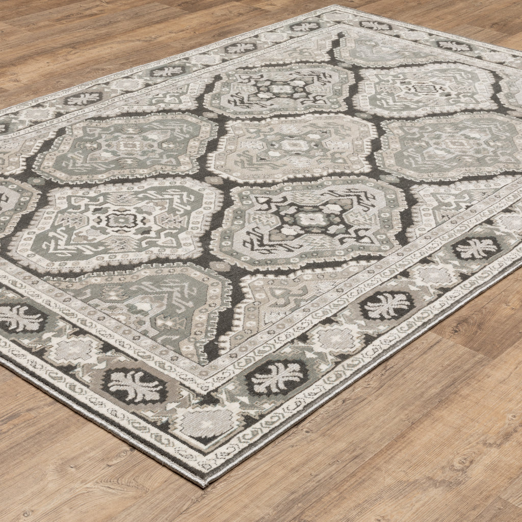 Oriental Weavers Ellington ELL04 Multicolor Rectangle Indoor Area Rug - Opulent Stain Resistant Traditional Rug with Medallion Design-