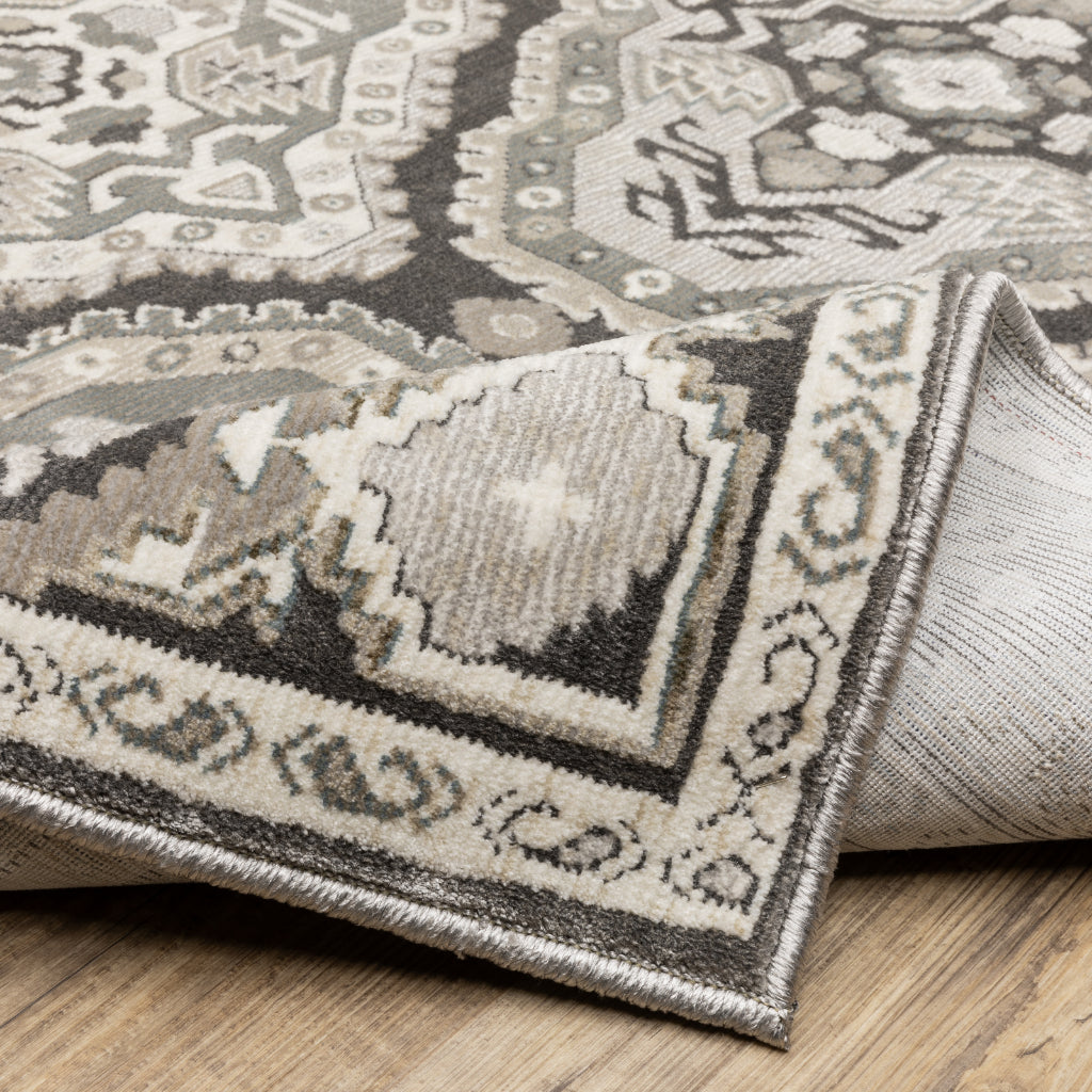 Oriental Weavers Ellington ELL04 Multicolor Rectangle Indoor Area Rug - Opulent Stain Resistant Traditional Rug with Medallion Design-