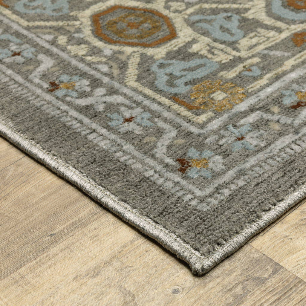 Oriental Weavers Ellington ELL05 Multicolor Rectangle Indoor Area Rug - Opulent Stain Resistant Traditional Rug with Medallion Design-