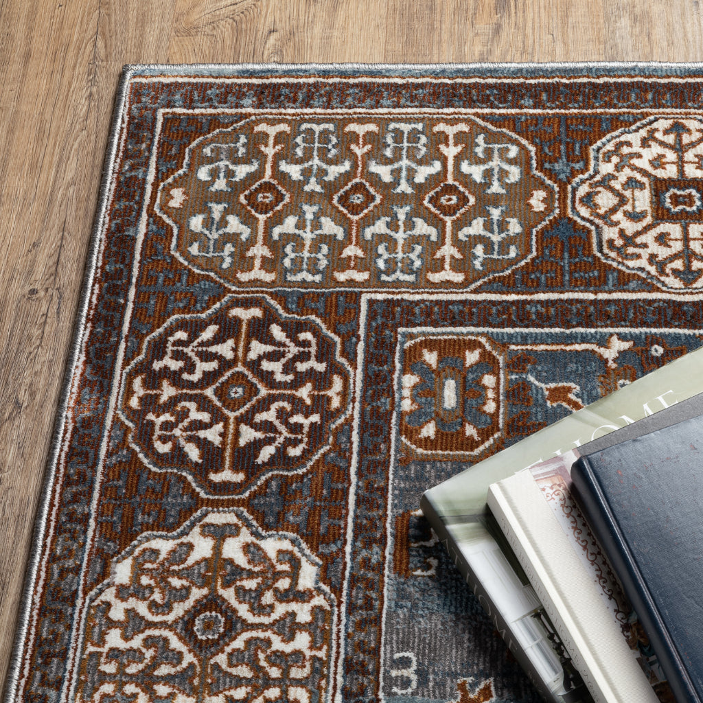 Oriental Weavers Ellington ELL06 Multicolor Rectangle Indoor Area Rug - Opulent Stain Resistant Traditional Rug with Medallion Design-