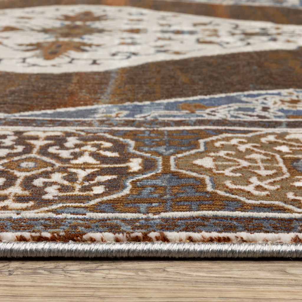 Oriental Weavers Ellington ELL06 Multicolor Rectangle Indoor Area Rug - Opulent Stain Resistant Traditional Rug with Medallion Design-