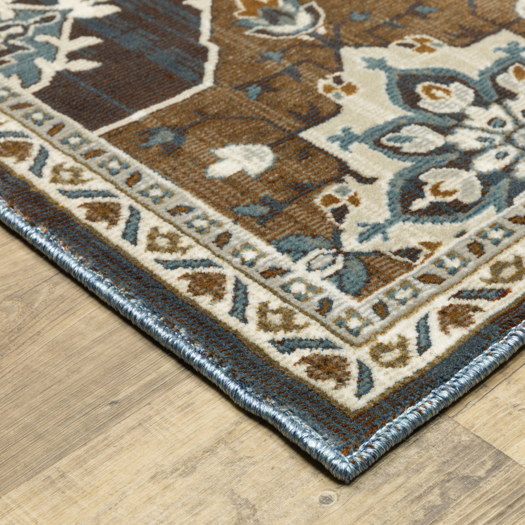 Oriental Weavers Ellington ELL07 Multicolor Rectangle Indoor Area Rug - Opulent Stain Resistant Traditional Rug with Medallion Design-