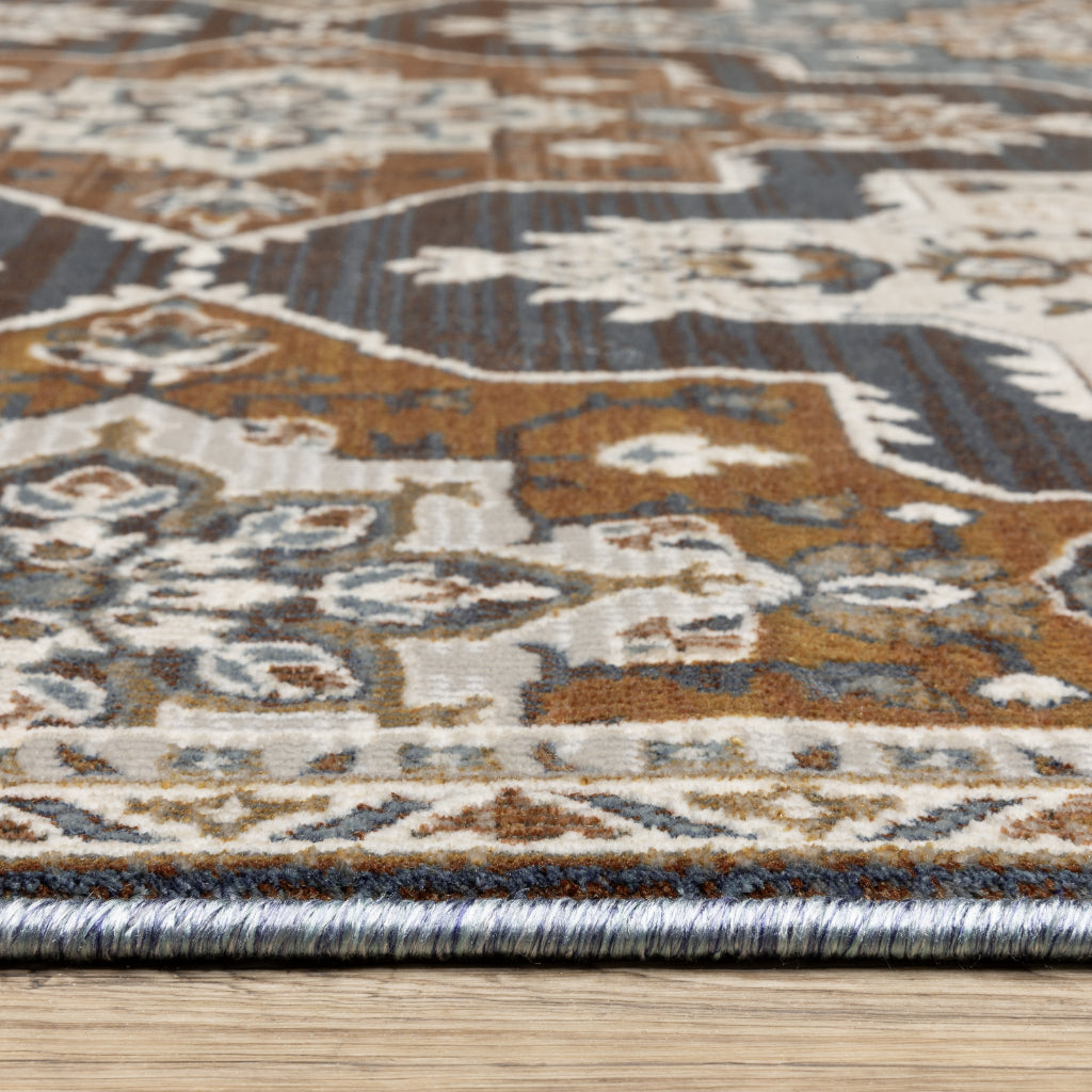 Oriental Weavers Ellington ELL07 Multicolor Rectangle Indoor Area Rug - Opulent Stain Resistant Traditional Rug with Medallion Design-