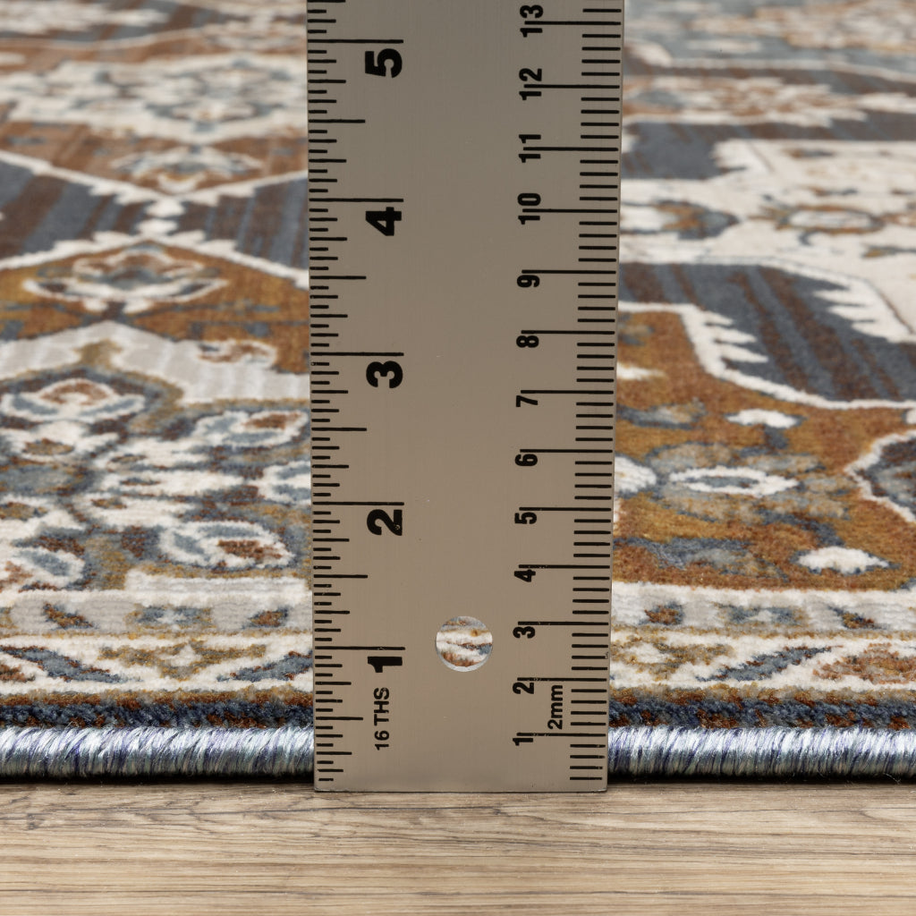 Oriental Weavers Ellington ELL07 Multicolor Rectangle Indoor Area Rug - Opulent Stain Resistant Traditional Rug with Medallion Design-