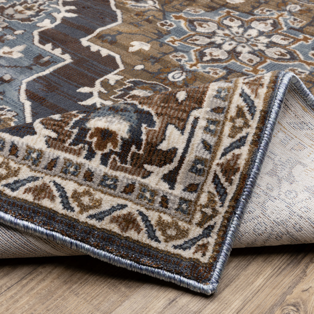 Oriental Weavers Ellington ELL07 Multicolor Rectangle Indoor Area Rug - Opulent Stain Resistant Traditional Rug with Medallion Design-
