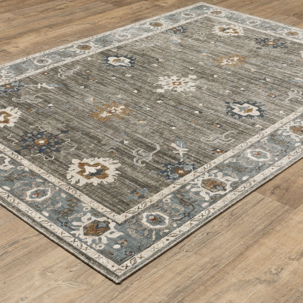 Oriental Weavers Ellington ELL09 Multicolor Rectangle Indoor Area Rug - Opulent Stain Resistant Floral Rug-
