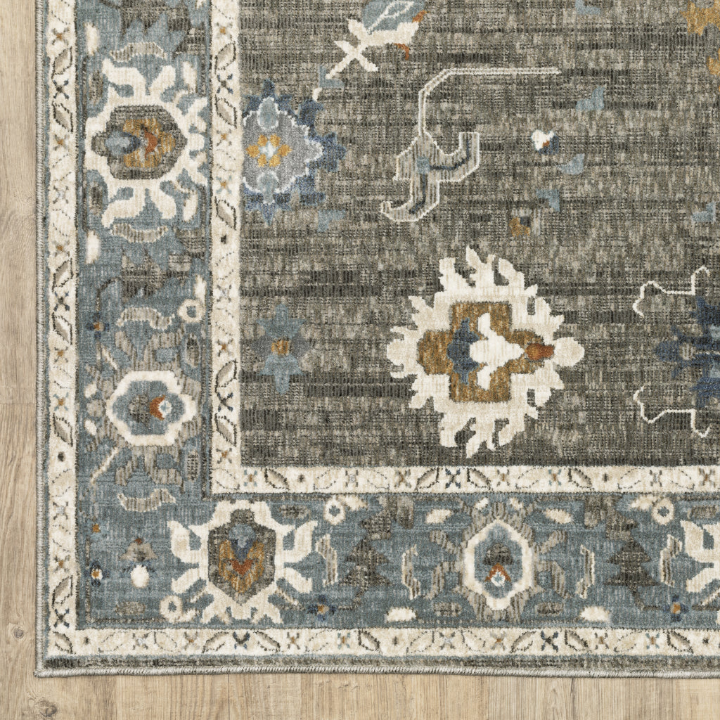 Oriental Weavers Ellington ELL09 Multicolor Rectangle Indoor Area Rug - Opulent Stain Resistant Floral Rug-