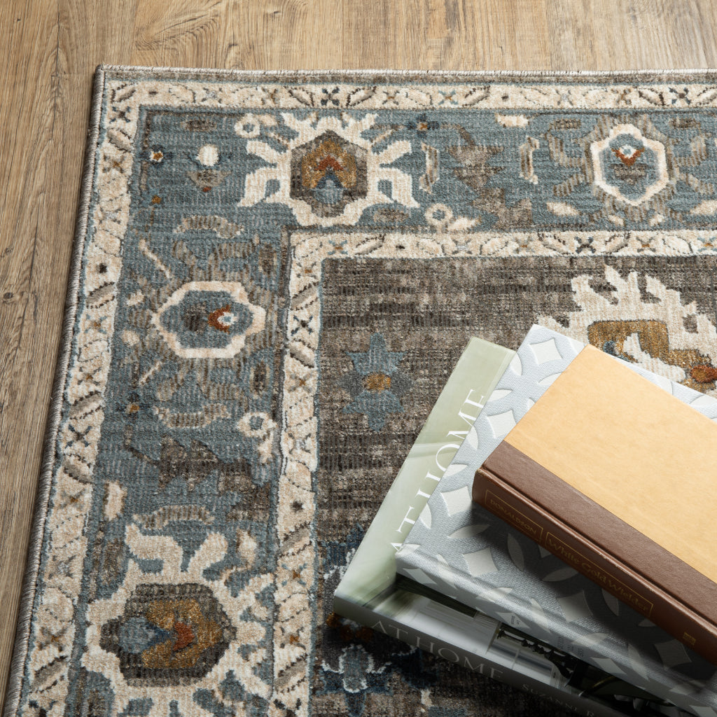 Oriental Weavers Ellington ELL09 Multicolor Rectangle Indoor Area Rug - Opulent Stain Resistant Floral Rug-