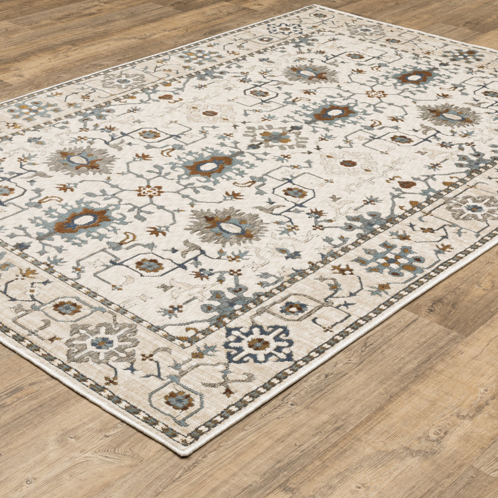 Oriental Weavers Ellington ELL10 Multicolor Rectangle Indoor Area Rug - Opulent Stain Resistant Floral Rug-