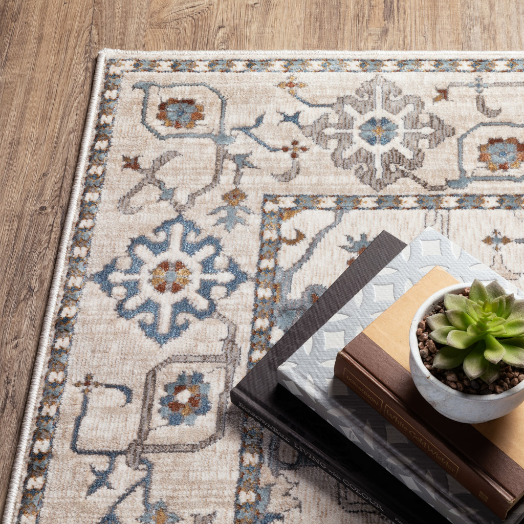 Oriental Weavers Ellington ELL10 Multicolor Rectangle Indoor Area Rug - Opulent Stain Resistant Floral Rug-