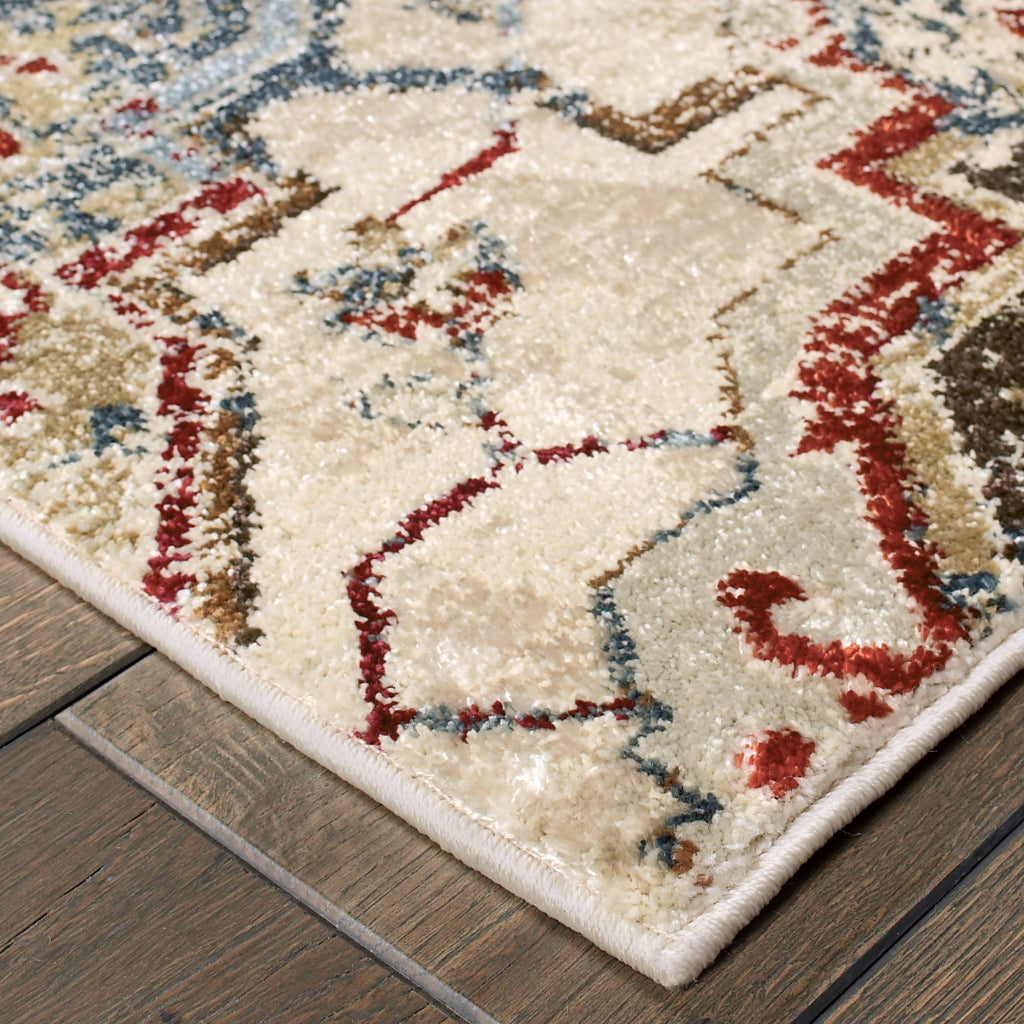 Oriental Weavers Empire 030J4 Multicolor Rectangle Indoor Area Rug - Stain Resistant Traditional Rug with Medallion Design-