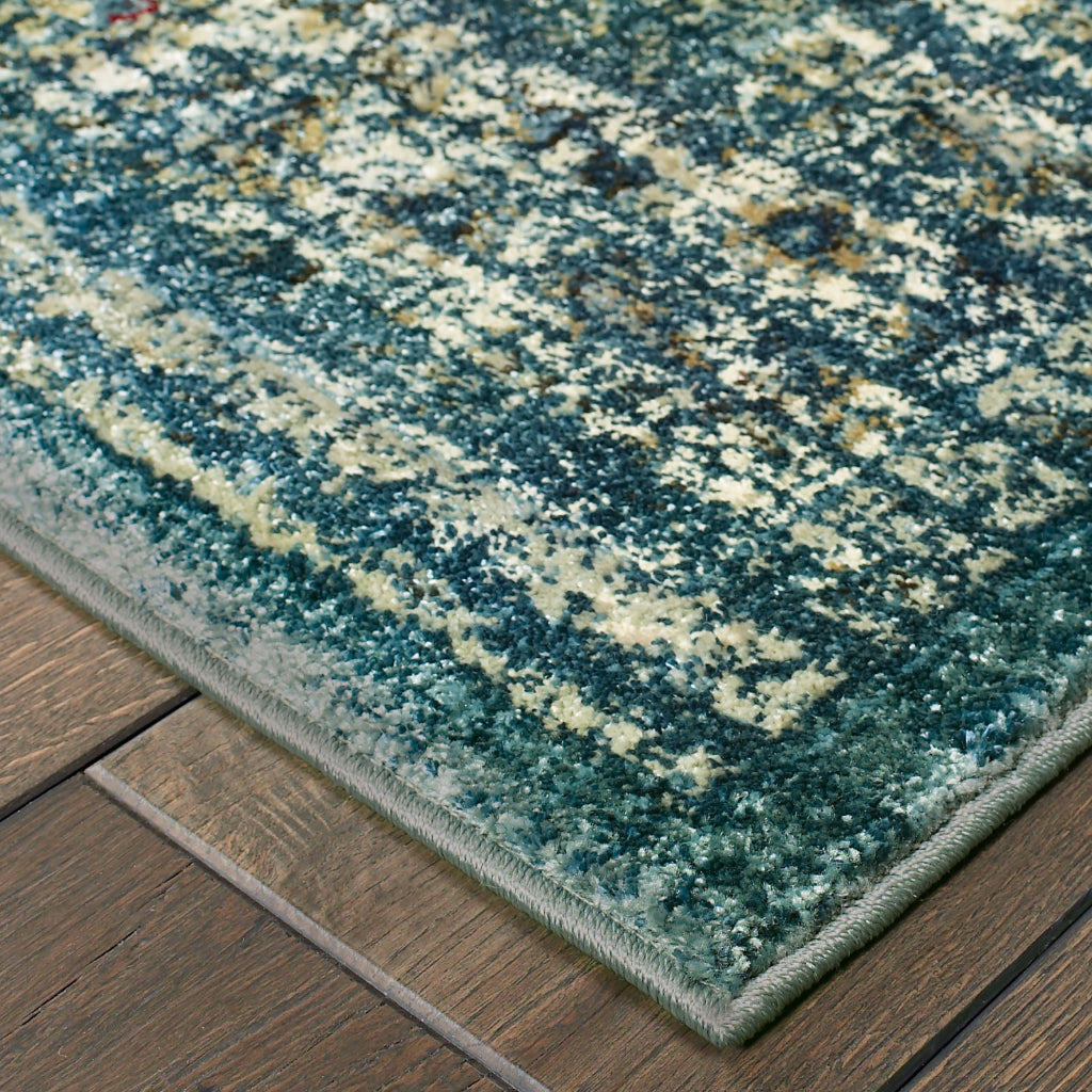 Oriental Weavers Empire 114L4 Multicolor Rectangle Indoor Area Rug - Stain Resistant Traditional Rug with Distressed Medallion Design-