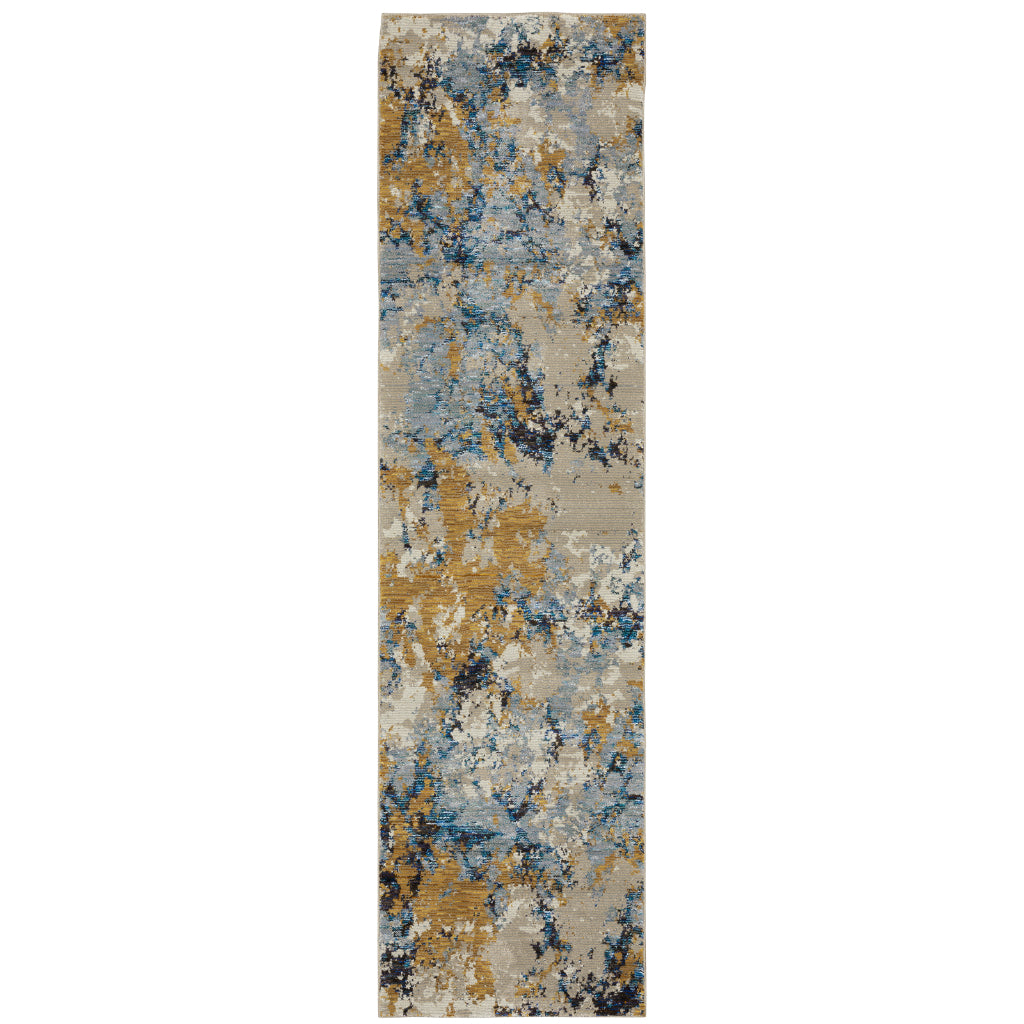 Oriental Weavers Evolution 0980A Multicolor Rectangle Indoor Runner - Durable Stain Resistant Contemporary Rug with Abstract Design-