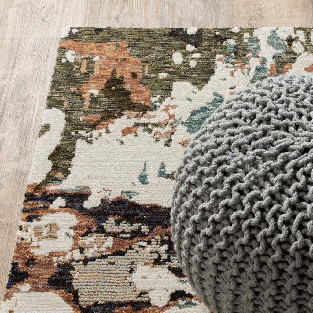 Oriental Weavers Evolution 0981A Multicolor Rectangle Indoor Runner - Durable Stain Resistant Contemporary Rug with Abstract Design-