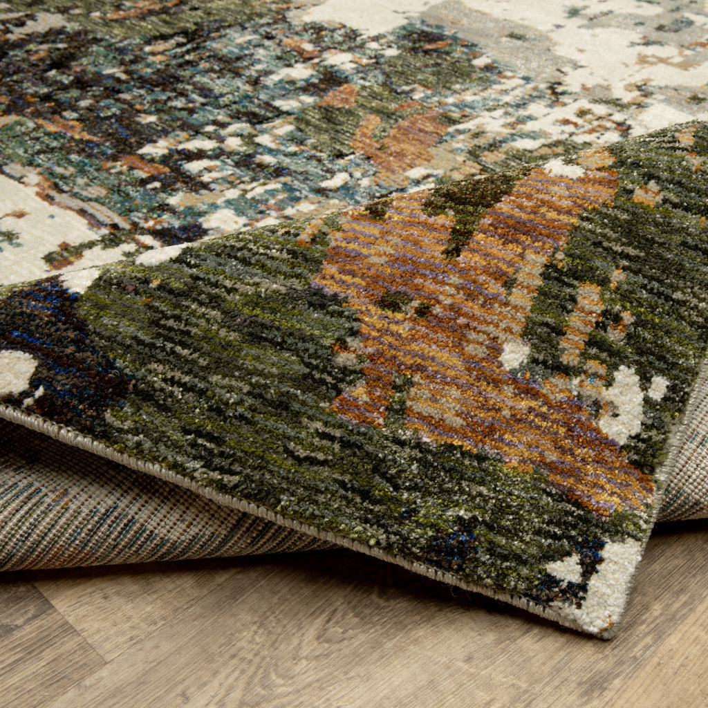 Oriental Weavers Evolution 0981A Multicolor Rectangle Indoor Runner - Durable Stain Resistant Contemporary Rug with Abstract Design-