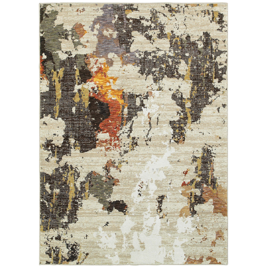 Oriental Weavers Evolution 7770J Multicolor Rectangle Indoor Area Rug - Durable Stain Resistant Contemporary Rug with Abstract Design-