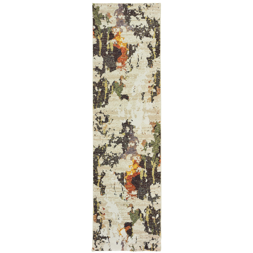 Oriental Weavers Evolution 7770J Multicolor Rectangle Indoor Runner - Durable Stain Resistant Contemporary Rug with Abstract Design-