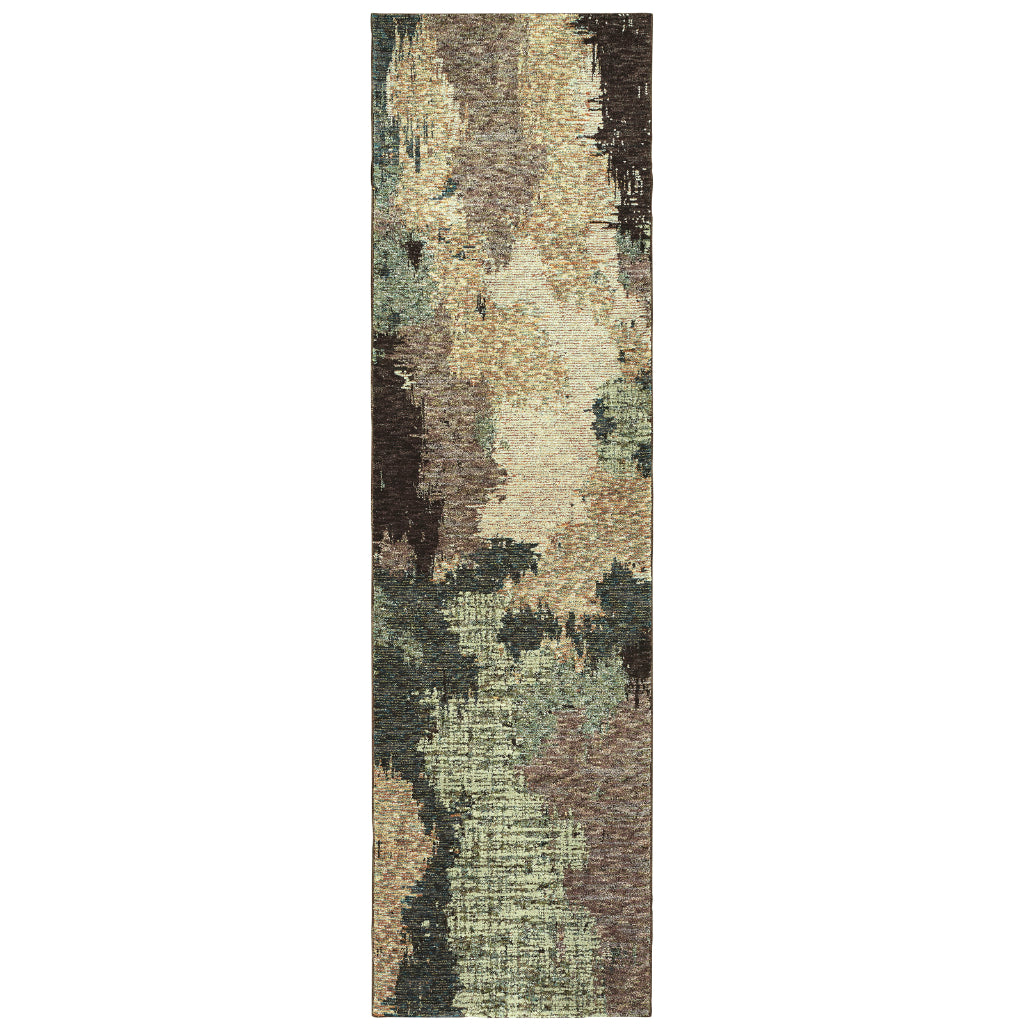 Oriental Weavers Evolution 8011B Multicolor Rectangle Indoor Runner - Durable Stain Resistant Contemporary Rug with Abstract Design-