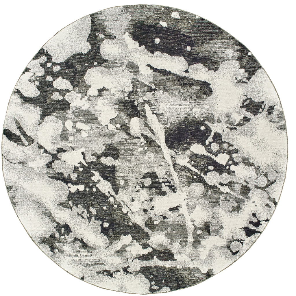 Oriental Weavers Evolution 8035B Multicolor Round Indoor Area Rug - Durable Stain Resistant Contemporary Rug with Abstract Design-