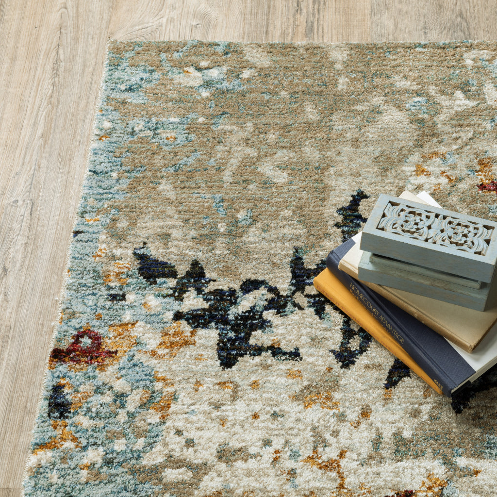 Oriental Weavers Evolution 8043K Multicolor Rectangle Indoor Area Rug - Durable Stain Resistant Contemporary Rug with Abstract Design-
