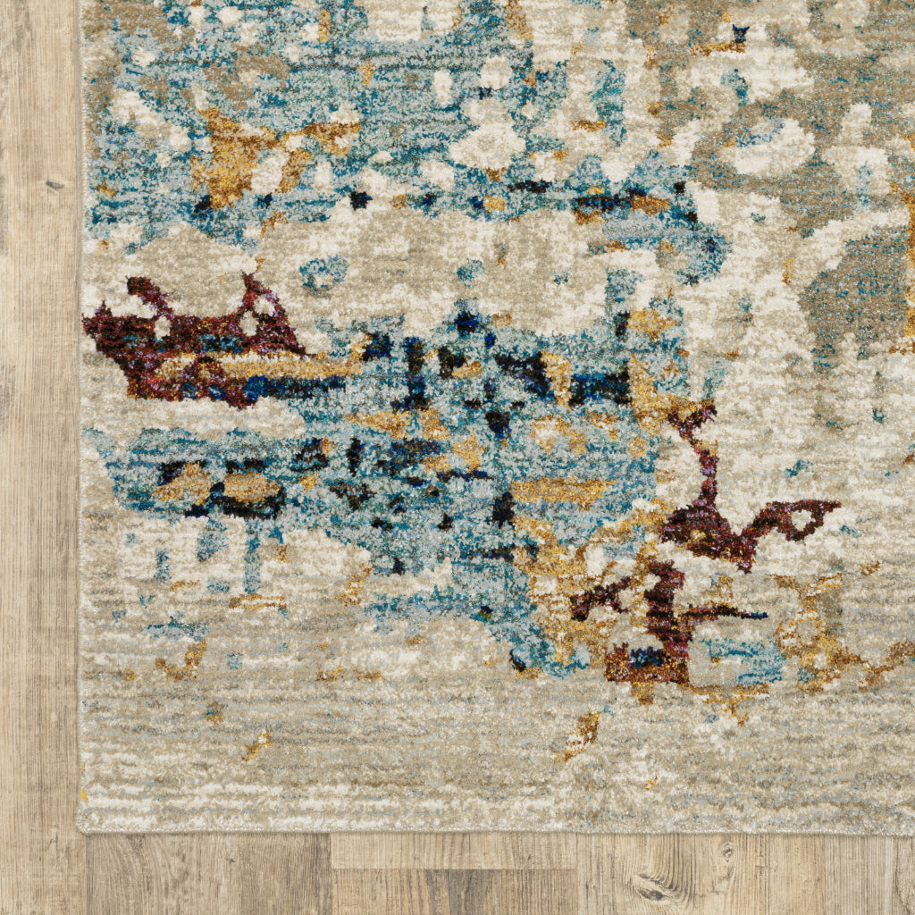 Oriental Weavers Evolution 8043K Multicolor Rectangle Indoor Runner - Durable Stain Resistant Contemporary Rug with Abstract Design-