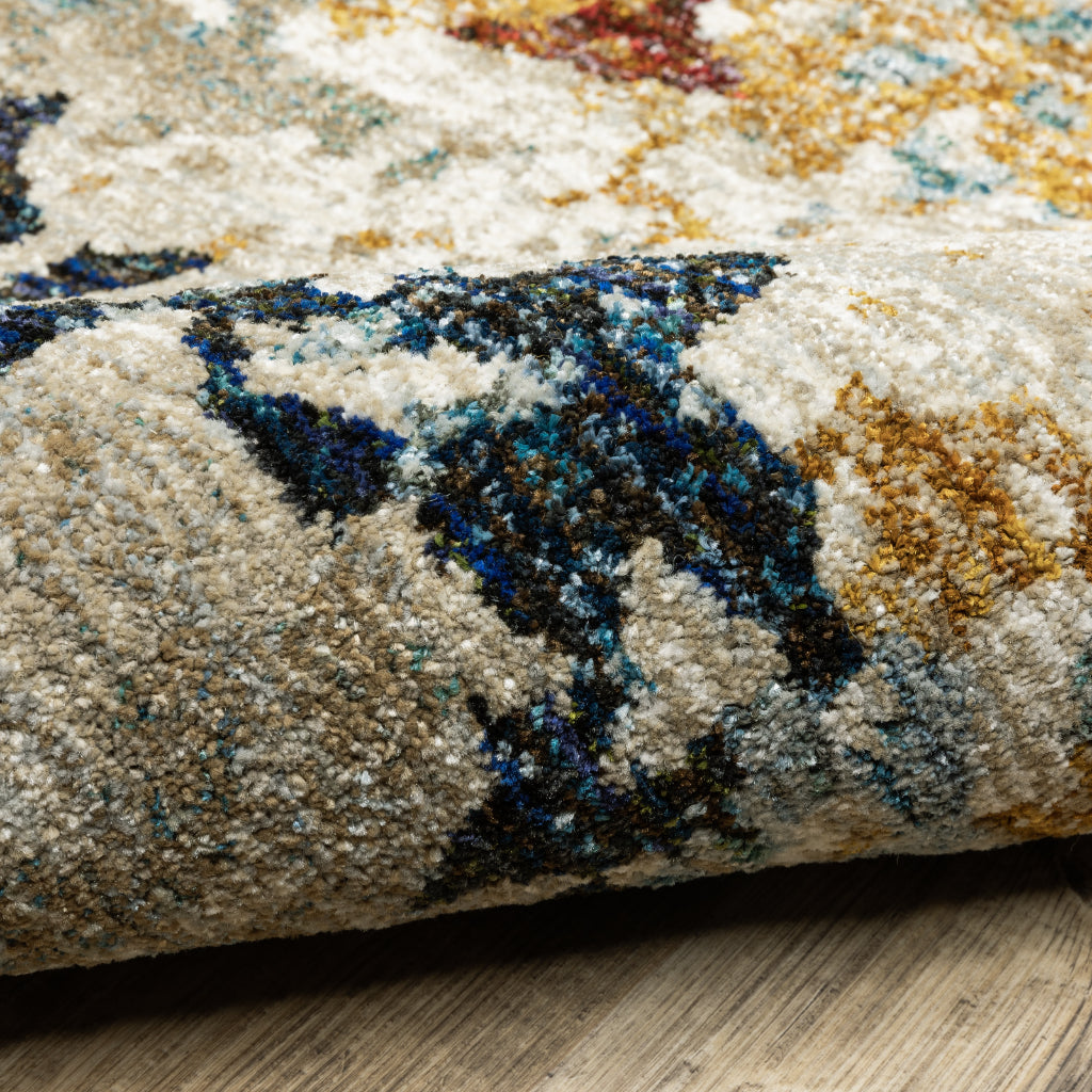 Oriental Weavers Evolution 8043K Multicolor Rectangle Indoor Runner - Durable Stain Resistant Contemporary Rug with Abstract Design-