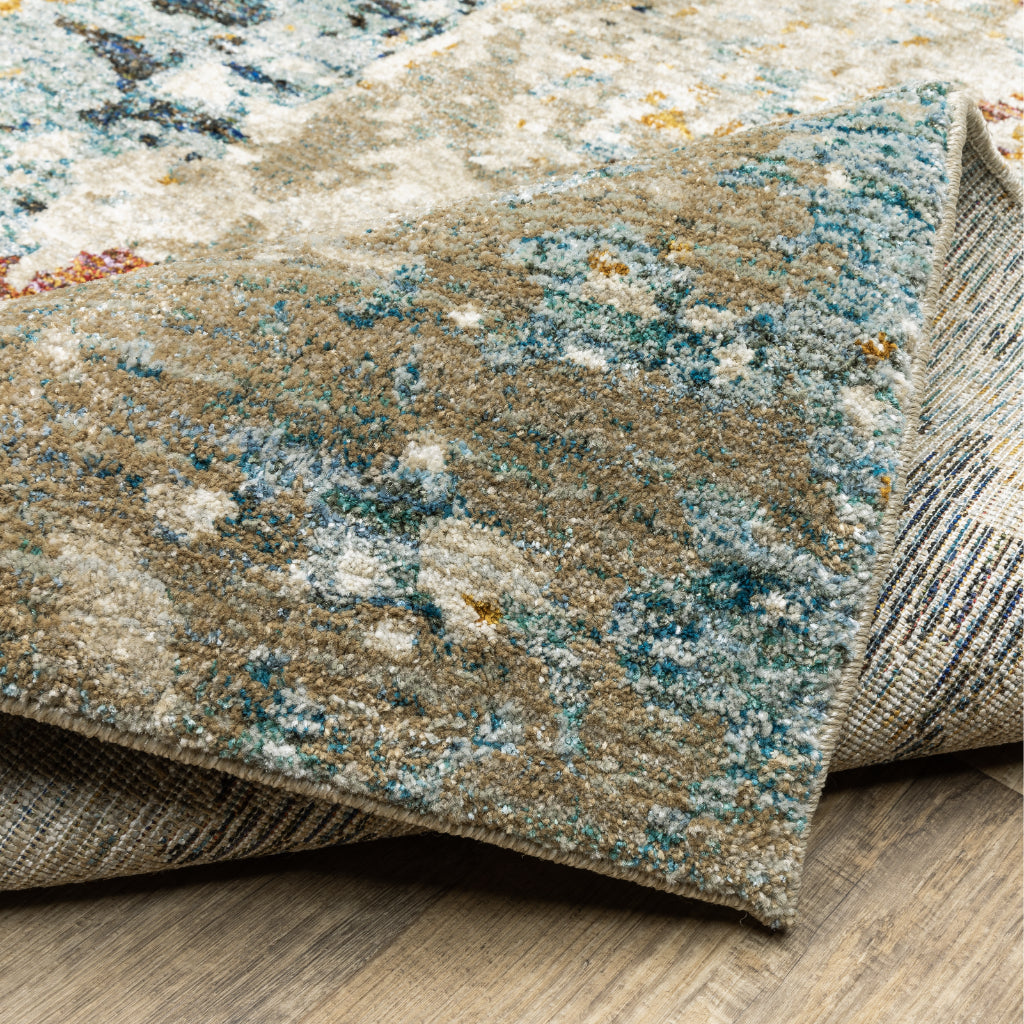 Oriental Weavers Evolution 8043K Multicolor Rectangle Indoor Runner - Durable Stain Resistant Contemporary Rug with Abstract Design-