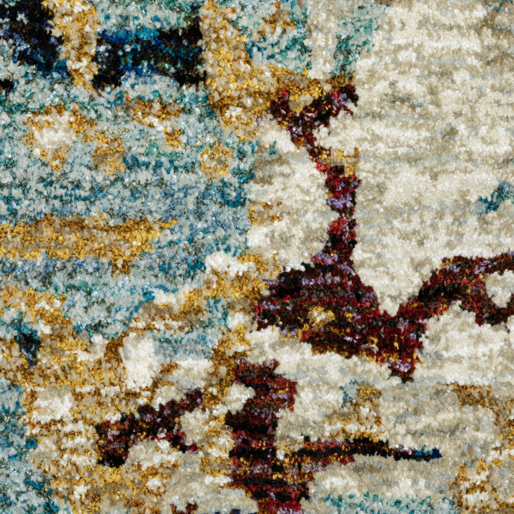 Oriental Weavers Evolution 8043K Multicolor Rectangle Indoor Runner - Durable Stain Resistant Contemporary Rug with Abstract Design-