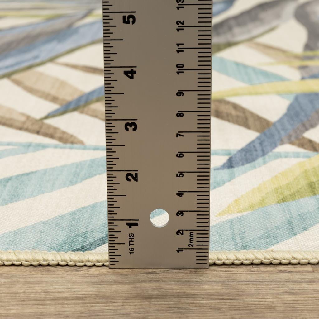 Oriental Weavers Fiji FIJ03 Beige Rectangle Indoor/Outdoor Area Rug Floral Pattern-