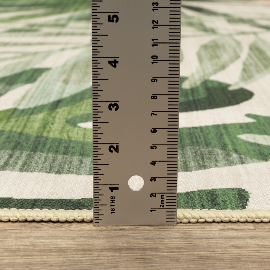 Oriental Weavers Fiji FIJ04 Beige Rectangle Indoor/Outdoor Area Rug Floral Pattern-